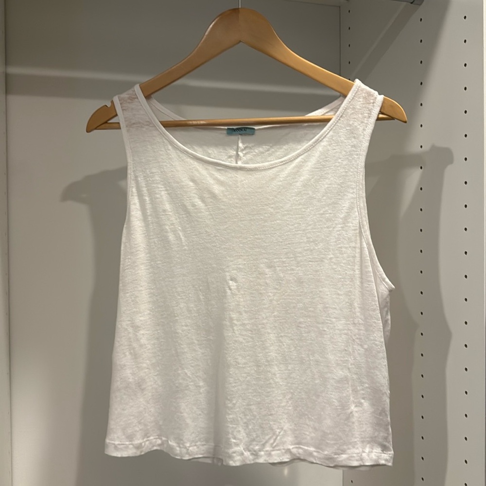 Kookai White linen tank